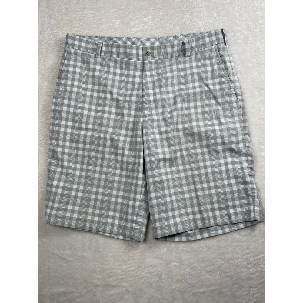 Nike Golf Dri-FIT Shorts Plaid Performance Athletic Casual Size 36